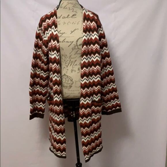 ASHLEY STEWART AZTEC PRINT CARDIGAN TUNIC SZ 22/24 - Picture 3 of 9